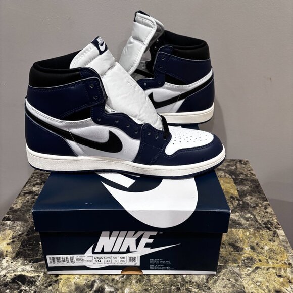 NIKE Men's Jordan 1 Retro High OG Midnight Navy SZ: 10 - Picture 2 of 15
